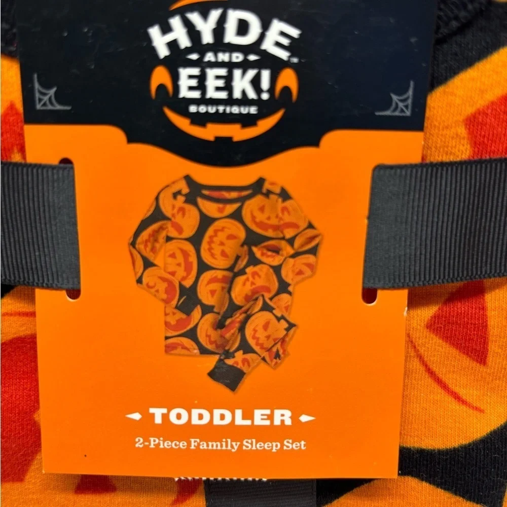 Hyde &Eek Toddler Unisex 18 Month 2-Pc Halloween Pajama Set Pumpkin NWT